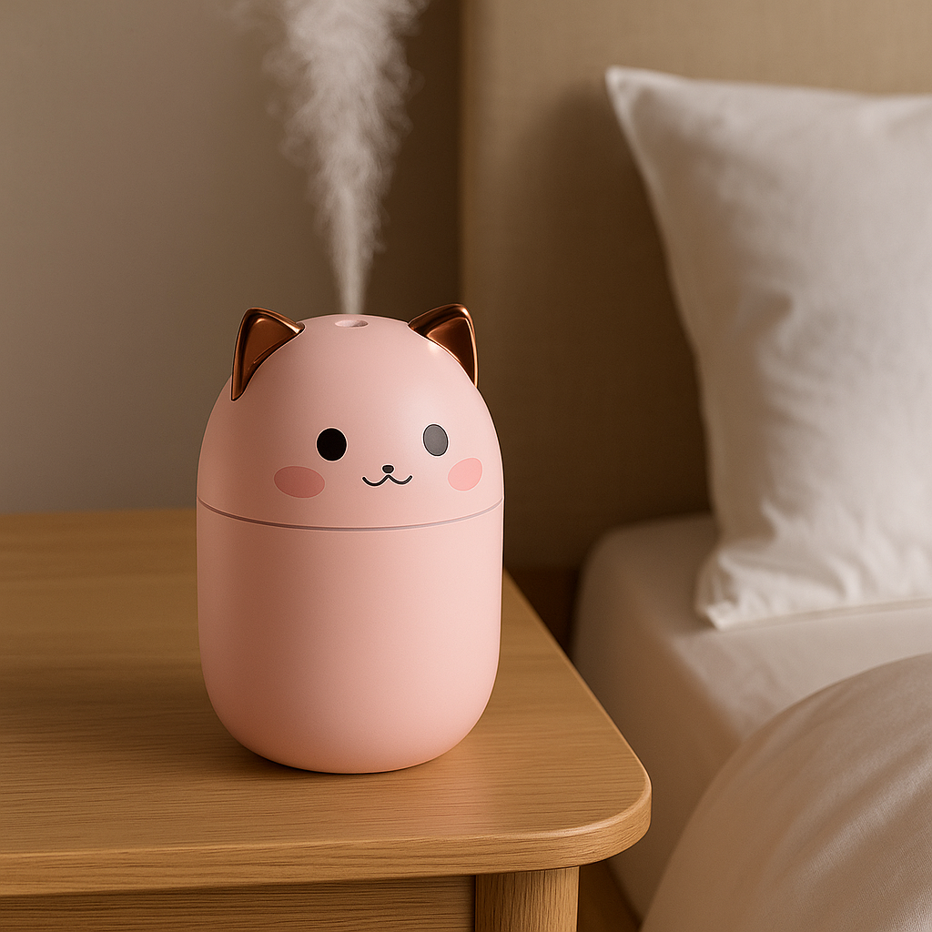 After: humidifier in styled interior