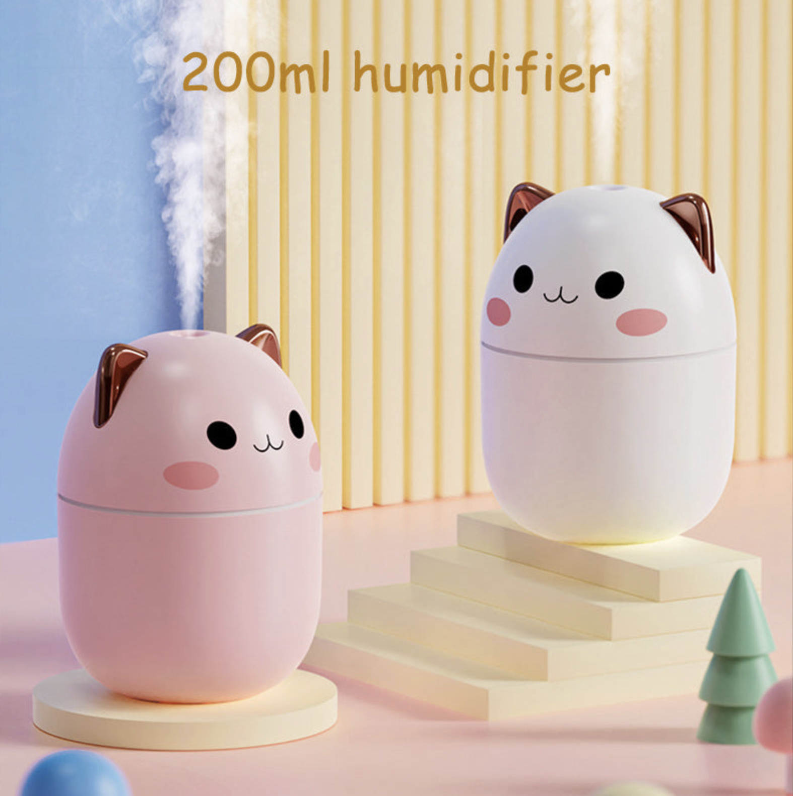 Before: collage of humidifier on white background