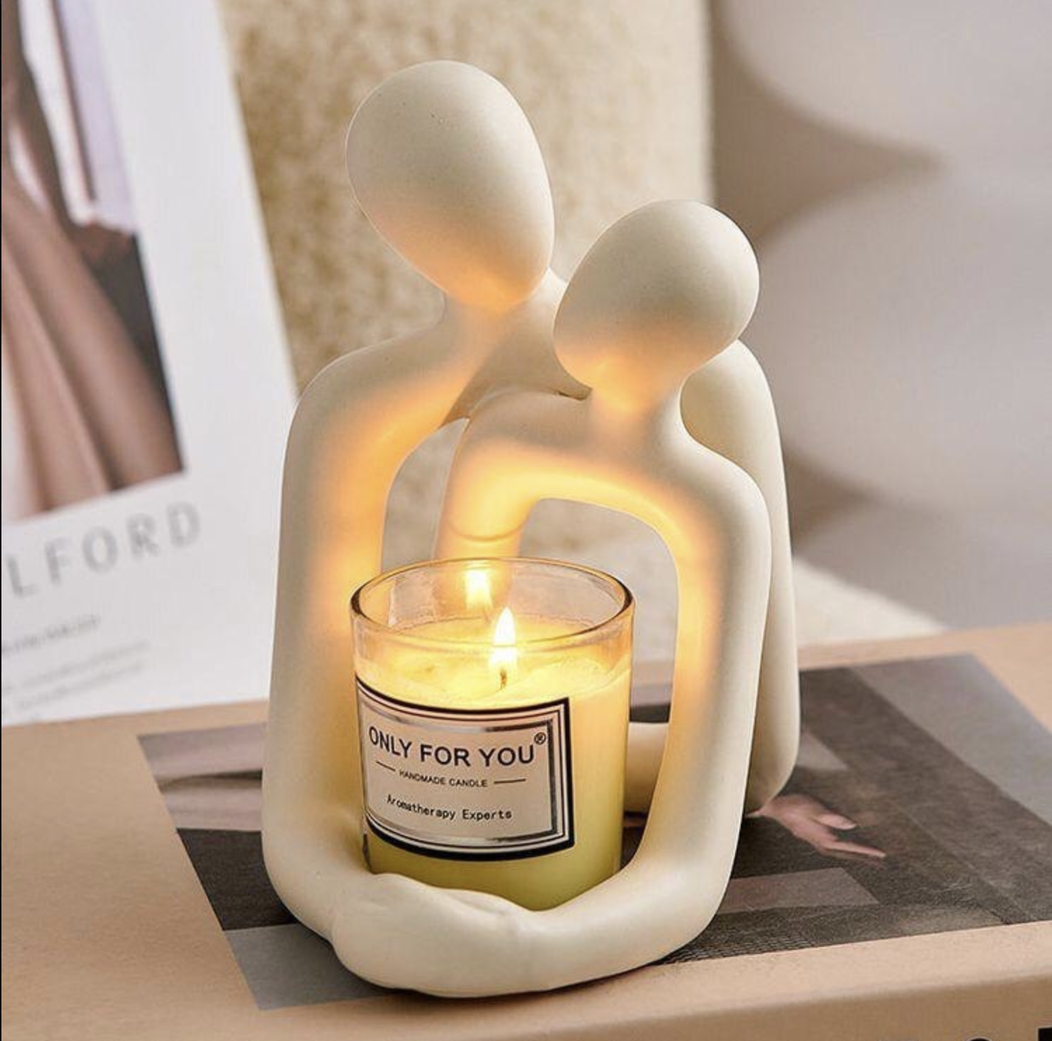 Before: low-quality candle photo