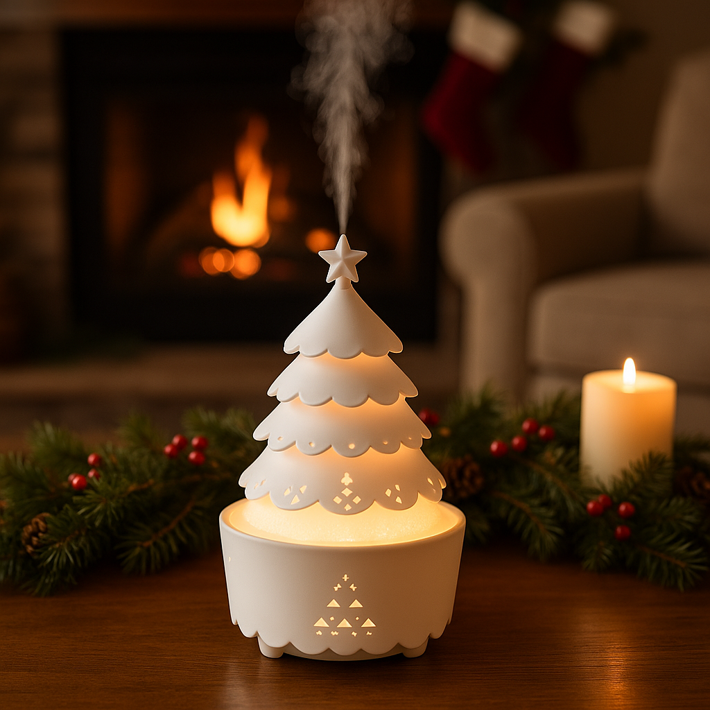 After: styled humidifier photo in cozy interior