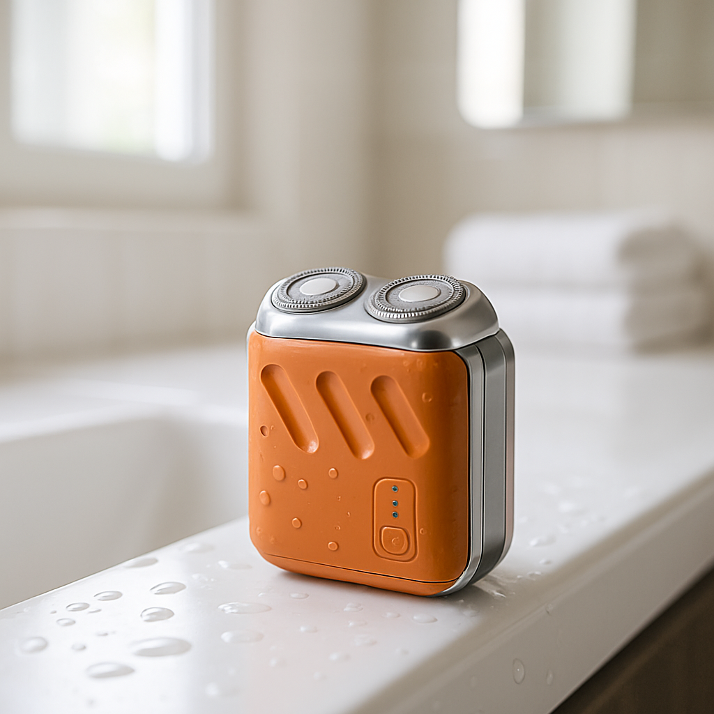 After: photo of razor in bathroom setting