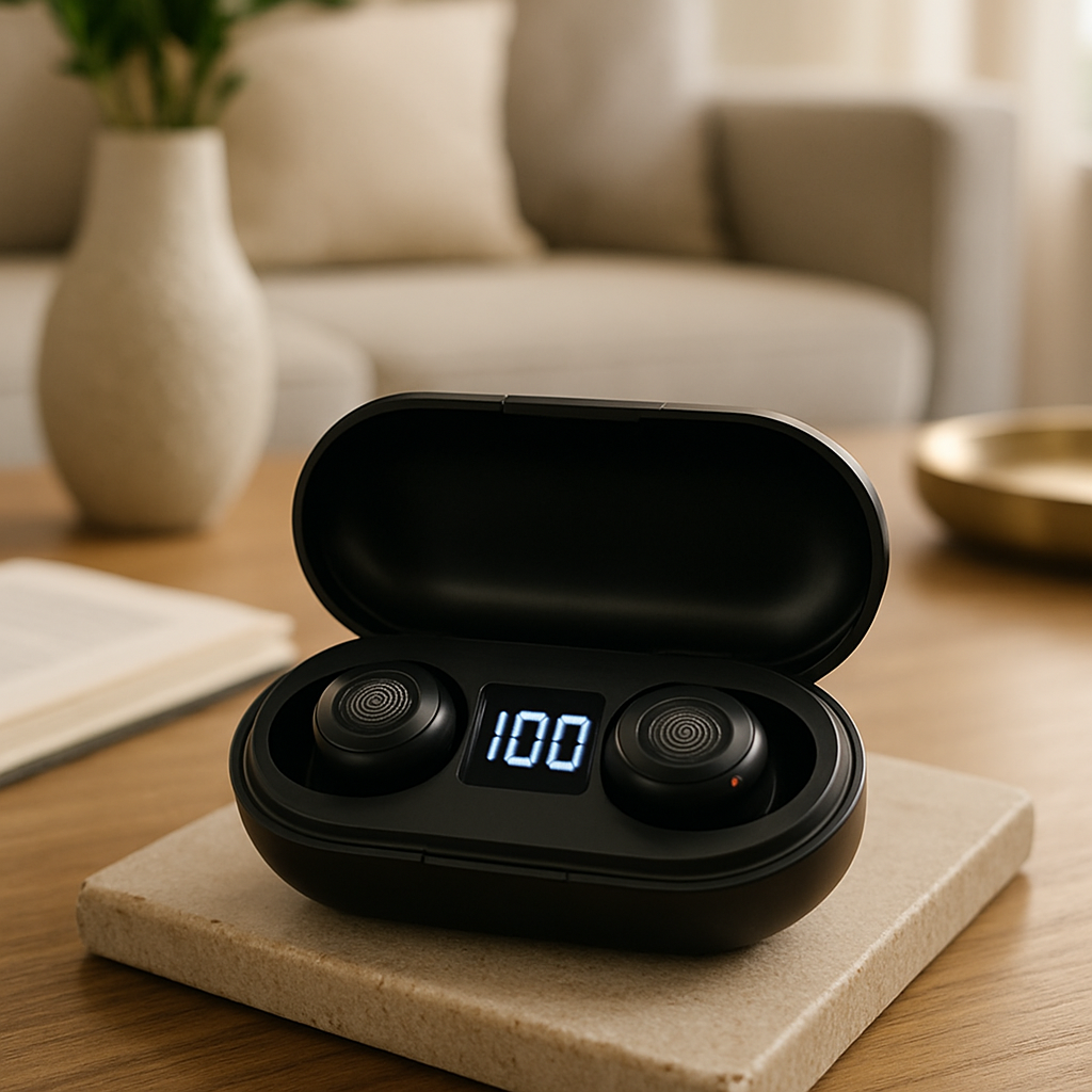 After: headphones in styled interior setting