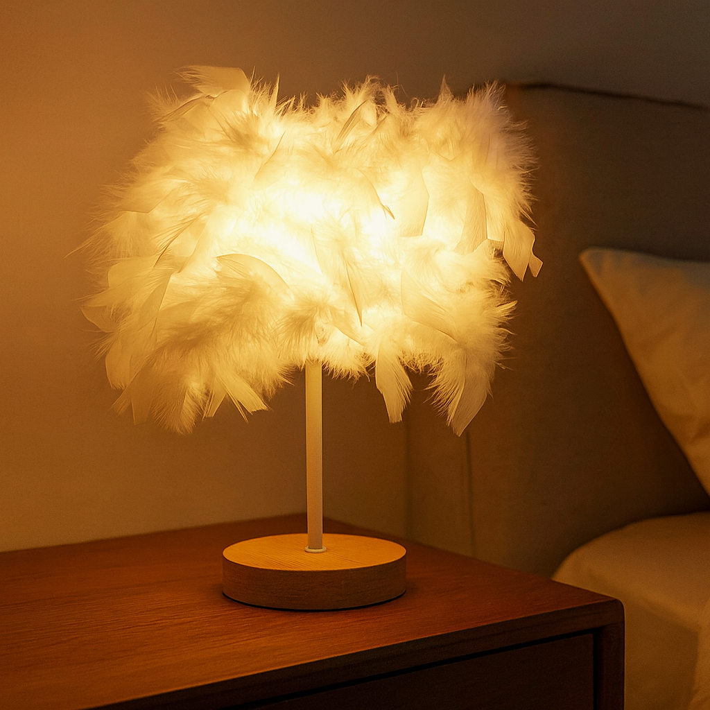 After: styled lamp in interior